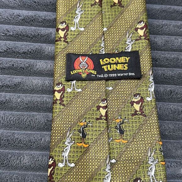 Vintage Looney Tunes Bugs Bunny Daffy Duck Tasmanian Devil Tie Men’s - Picture 6 of 7